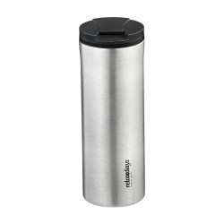 Relaxdays TERMOHRNEK Stříbrná Černá nerez 400 ml