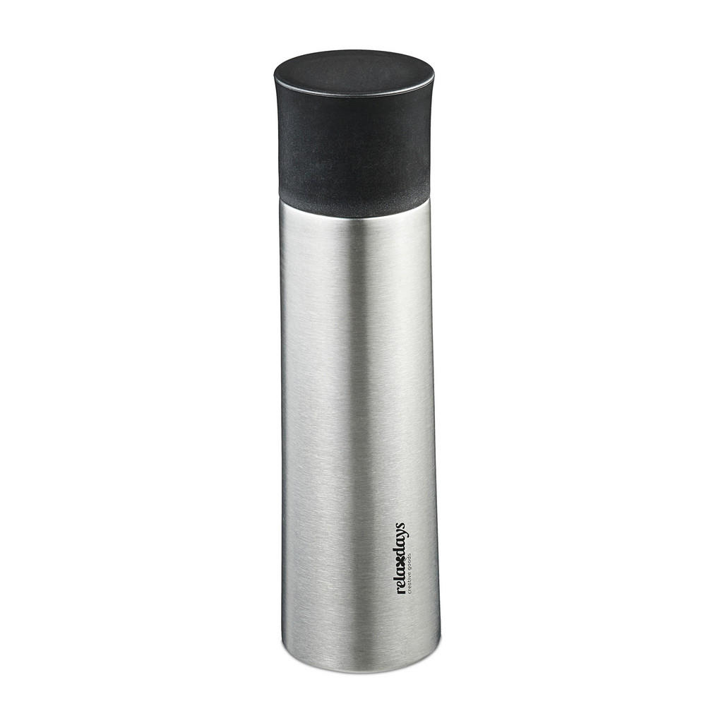 Relaxdays TERMOLÁHEV stříbrná černá 500 ml