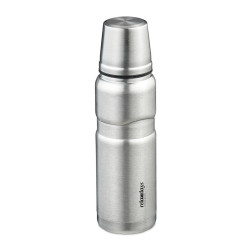 Relaxdays TERMOLÁHEV Stříbrná nerez isolační 500 ml s hrnkem