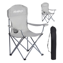 Relaxdays ŽIDLE Šedá 2dílná sada skládací