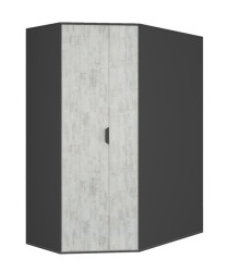 Rohová šatní skříň Nano NA1 Barva korpusu: Grafit/Enigma, Varianta Si: Levá