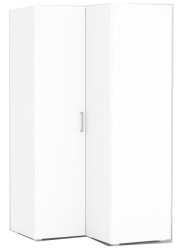 Rohová šatní skříň rea venezia 5 - bílá
