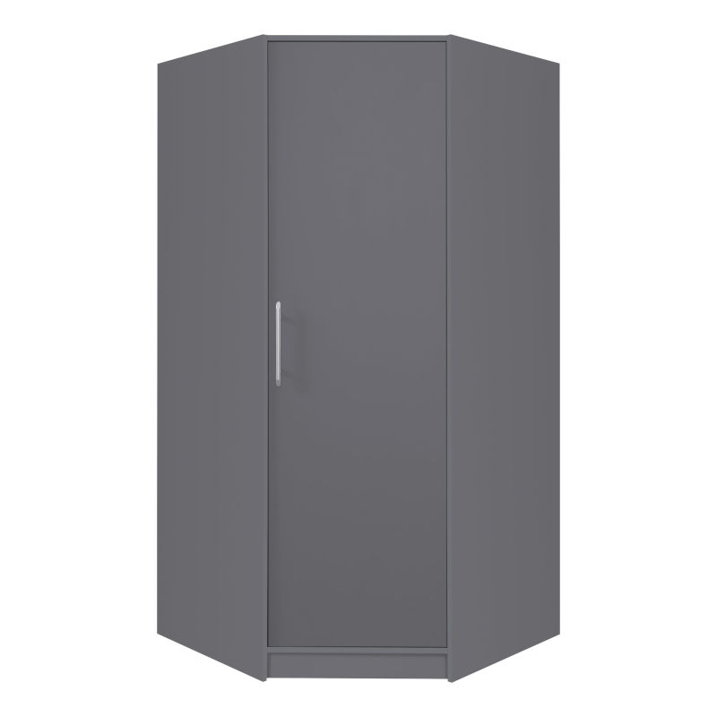 Rohová šatní skříň Smart SR4 Dveře: Antracit