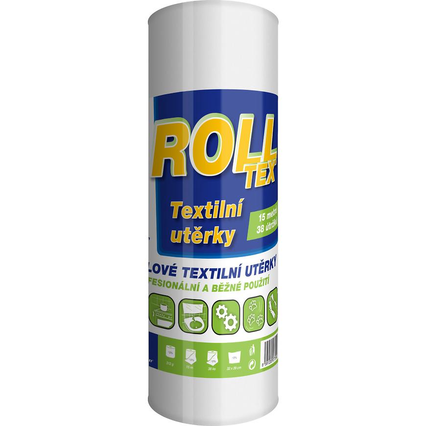 Rolltex textilní utěrky 15m, 38 útržků
