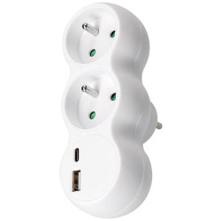 Rozbočka s USB a+c nabíječkou 2x10A