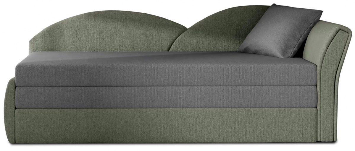 Rozkládací pohovka aga - černá/bílá (alova 04/alova pdp) - levý roh