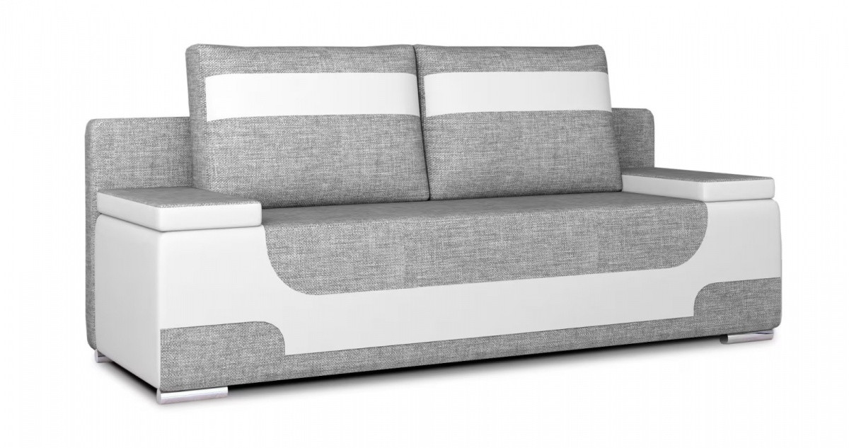 Rozkládací pohovka s úložným prostorem area - šedá/černá - sawana 21,