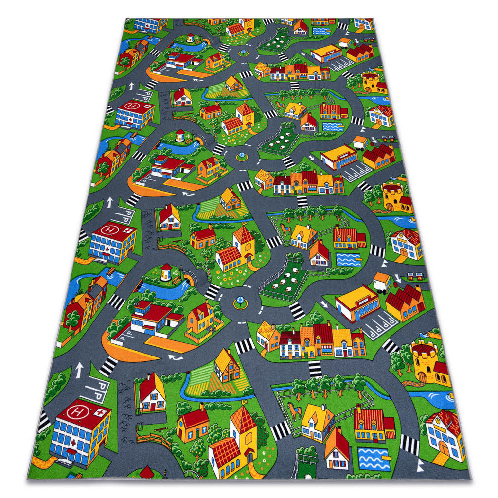 rugsX DĚTSKÝ koberec LITTLE VILLAGE Ulice 150/150 cm