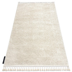 rugsX KOBEREC BERBER 9000, krémový - střapce, Maroko Shaggy 200/290 cm