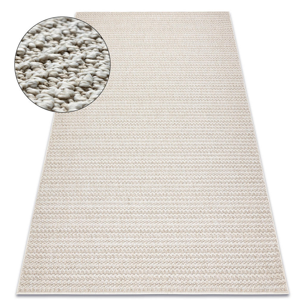 rugsX KOBEREC JERSEY 19236 béžový - strukturální, smyčka BOHO 240/330 cm