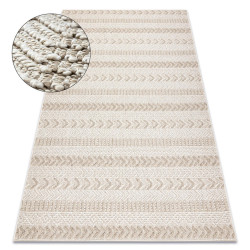 rugsX KOBEREC JERSEY 19243 béžový - Rybí kost, strukturální, smyčka BOHO 200/290 cm