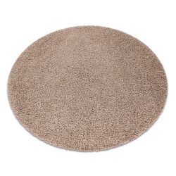 rugsX KULATÝ koberec SOFFI shaggy 5cm béžový 160 cm