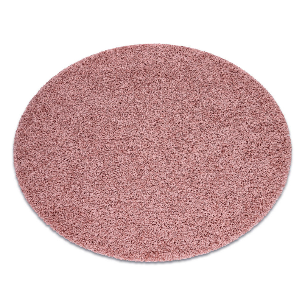 rugsX KULATÝ koberec SOFFI shaggy 5cm růžový 160 cm