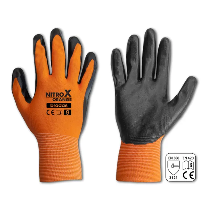 Rukavice ochranné Nitrox orange rozměr 8