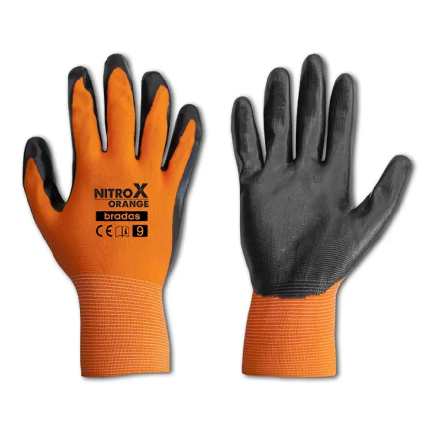 Rukavice ochranné Nitrox orange rozměr 9
