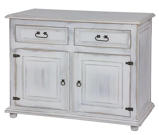 Rustikální komoda z masivu com 02 - k09 přírodní borovice