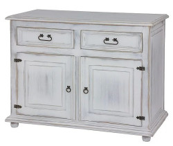 Rustikální komoda z masivu com 02 - k09 přírodní borovice