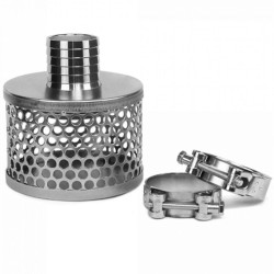 Sací koš ocelový, hadice 50mm 2"+2x GBS svorky