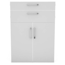 Sada 2 dvířka a 2 zásuvky bílá pro instalaci police Torino