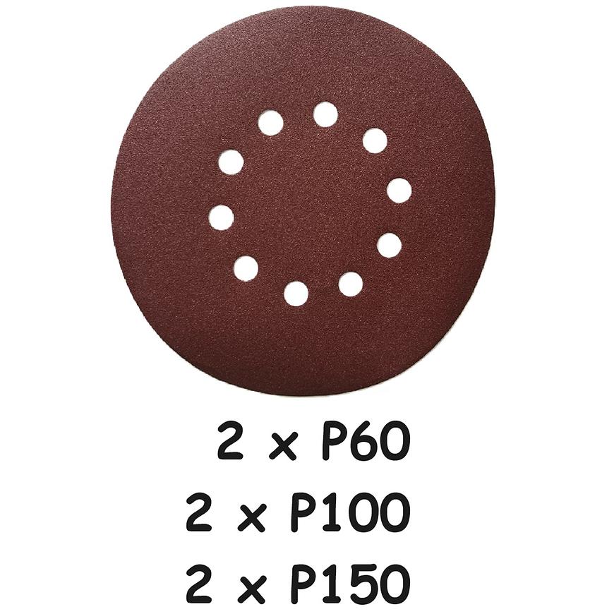 Sada brusných papírů – 2x P60, 2x P100, 2x P150 pro AE3S88