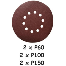 Sada brusných papírů – 2x P60, 2x P100, 2x P150 pro AE3S88