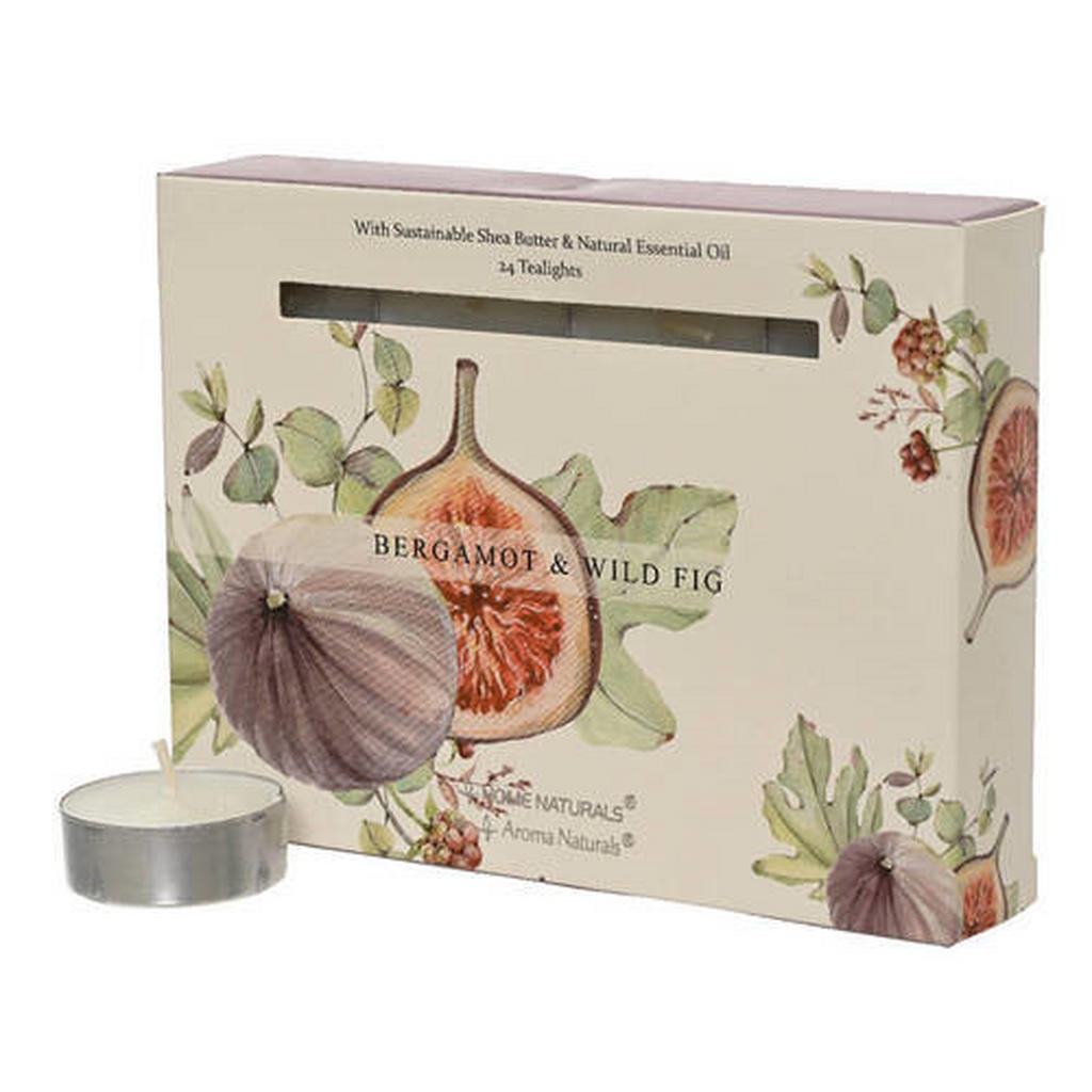 SADA ČAJOVÝCH SVÍČEK 12 kus fík, bergamot