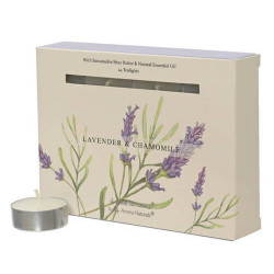 SADA ČAJOVÝCH SVÍČEK 12 kus levandule, heřmánek