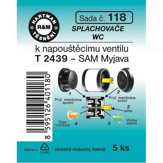 Sada komplet.těs.k nap.vent.WC - T 2439