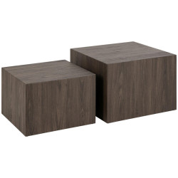 SADA KONFERENČNÍCH STOLKŮ, tmavě hnědá, kompozitní dřevo, 50/58/40/50/33/58 cm