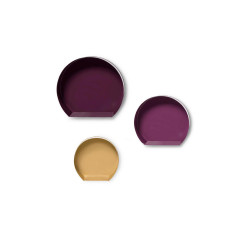 SADA NÁSTĚNNÝCH REGÁLŮ, barvy zlata, švestková