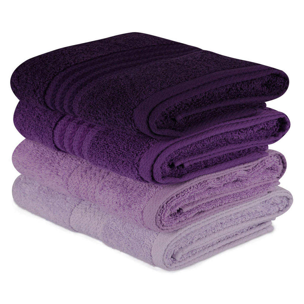 SADA RUČNÍKŮ, 50/90 cm, fialová, purpurová, šeříková