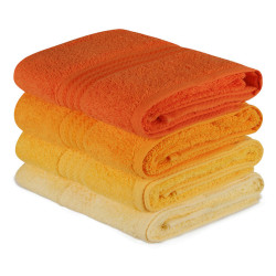 SADA RUČNÍKŮ, 50/90 cm, žlutá, oranžová, světle žlutá, tmavě oranžová