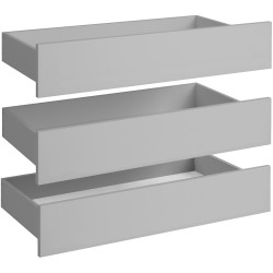 Sada zásuvek do šatní skříně Braga 1 (3 KS) platinovo šedá