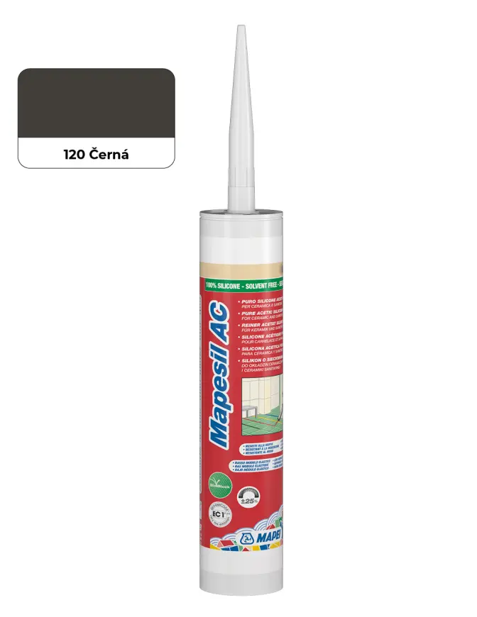 Sanitární silikon Mapei Mapesil 310 ml AC 120 černá