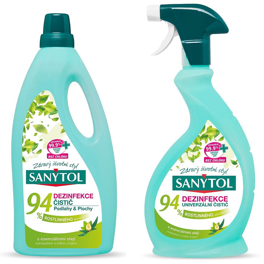 Sanytol Duopack Dezinfekční univerzální čistič 500ml + SANYTOL na podlahu 1 l