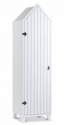 Šatní skříň 1d dundee levá - bílá