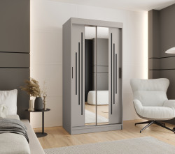 Šatní skříň Abi Rubino Y1 Rozměry: 100 cm, Barva korpusu + barva dveří: Kašmír