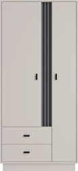 Šatní skříň AllMo AL1 Barva korpusu + barva dveří: Kašmír + Antracit