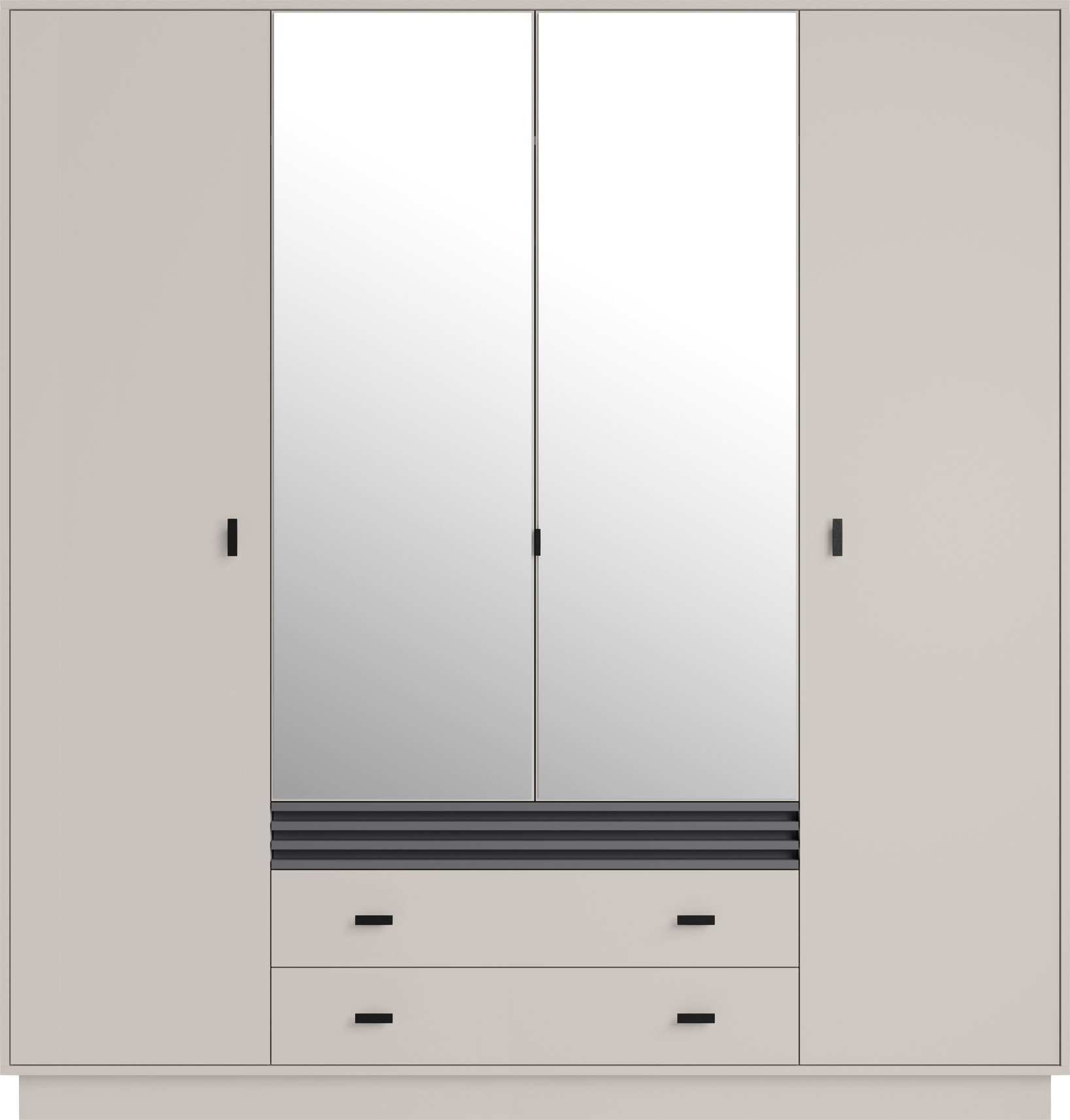 Šatní skříň AllMo AL16 Barva korpusu + barva dveří: Kašmír + Antracit