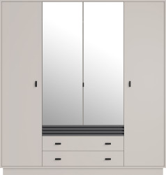 Šatní skříň AllMo AL16 Barva korpusu + barva dveří: Kašmír + Antracit