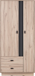 Šatní skříň AllMo AL2 Barva korpusu + barva dveří: Dub Estena + Antracit