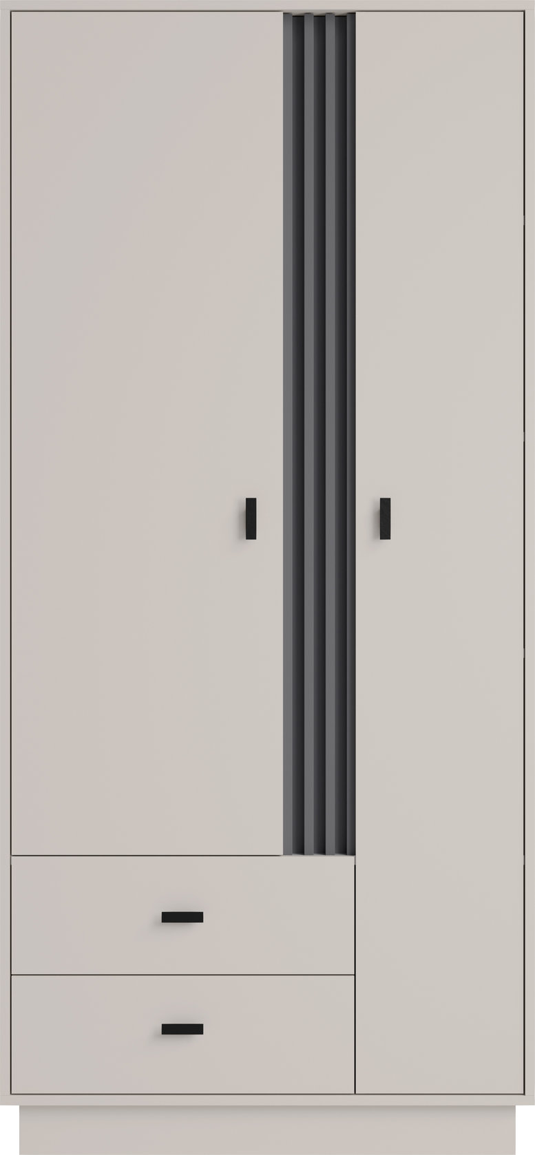 Šatní skříň AllMo AL2 Barva korpusu + barva dveří: Kašmír + Antracit