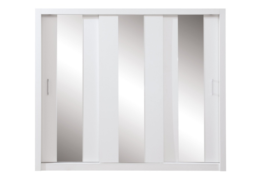 Šatní skříň angelika se zrcadlem i - bílá