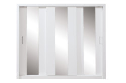 Šatní skříň angelika se zrcadlem i - bílá