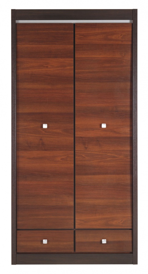 Šatní skříň forrest 2d - ořech tmavý/dub milano
