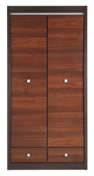 Šatní skříň forrest 2d - ořech tmavý/dub milano