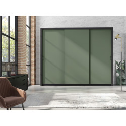 Šatní skříň Frama Barva korpusu: Černá, Rozměry: 255 cm, Dveře: Dymiona zieleń