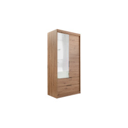 Šatní skříň Majorka Barva korpusu: Dub artisan, Rozměry: 103 cm, Dveře: Dub artisan + zrcadlo