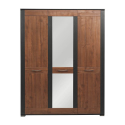 Šatní skříň naomi 3d - ořech/wenge