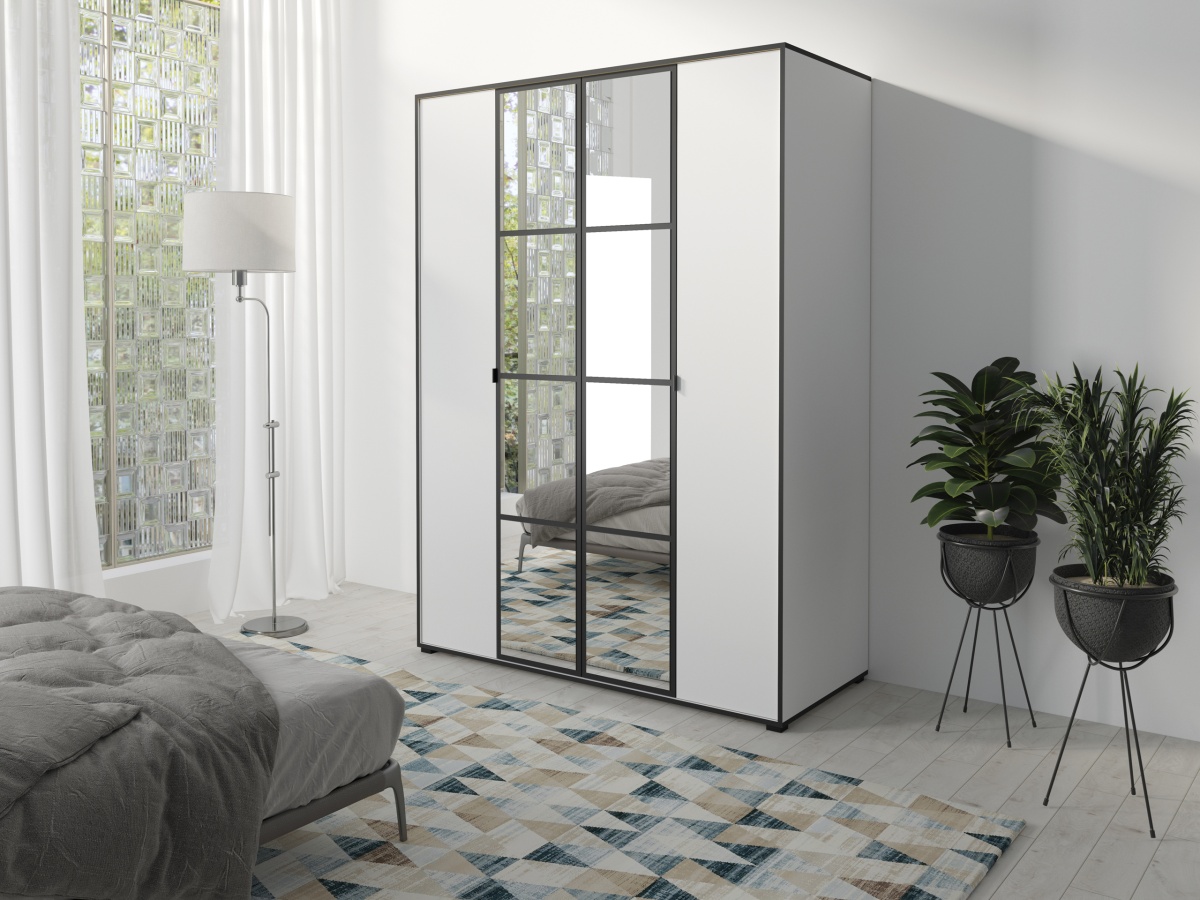 Šatní skříň Oslo I Barva korpusu: Bílá, Rozměry: 150 cm